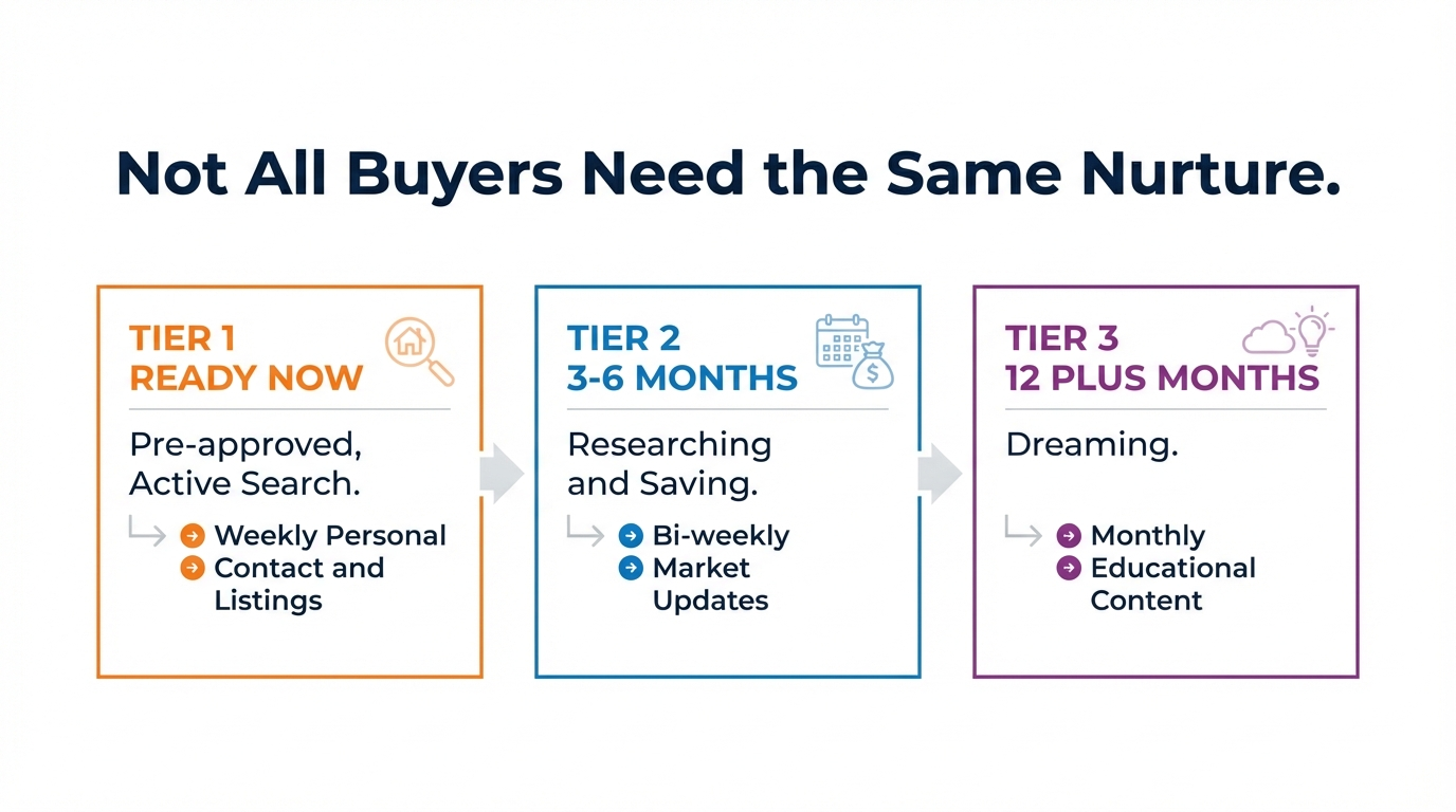 Real Estate Buyer Lead Nurture infographic