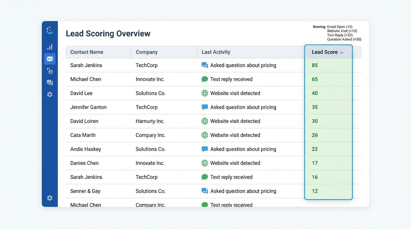 Real Estate Lead Scoring infographic