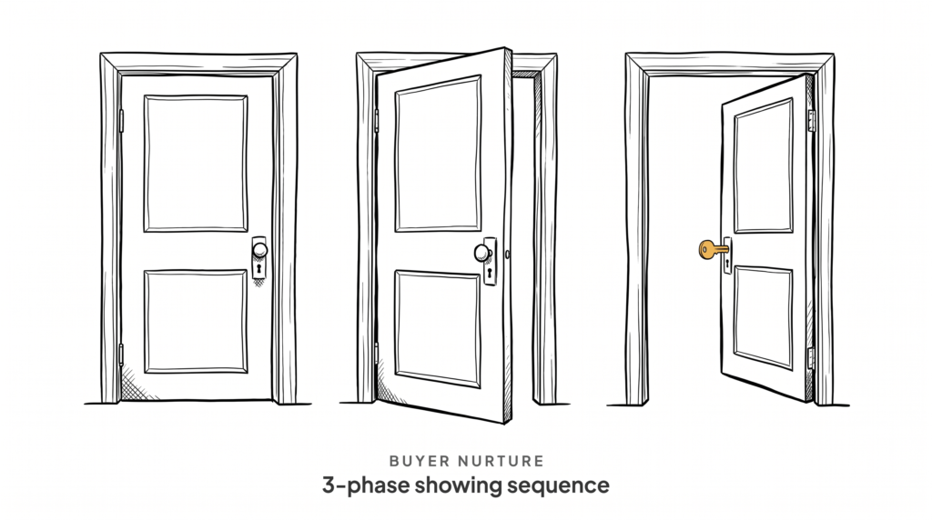 Real Estate Buyer Lead Nurture: 3-Phase Showing Sequence