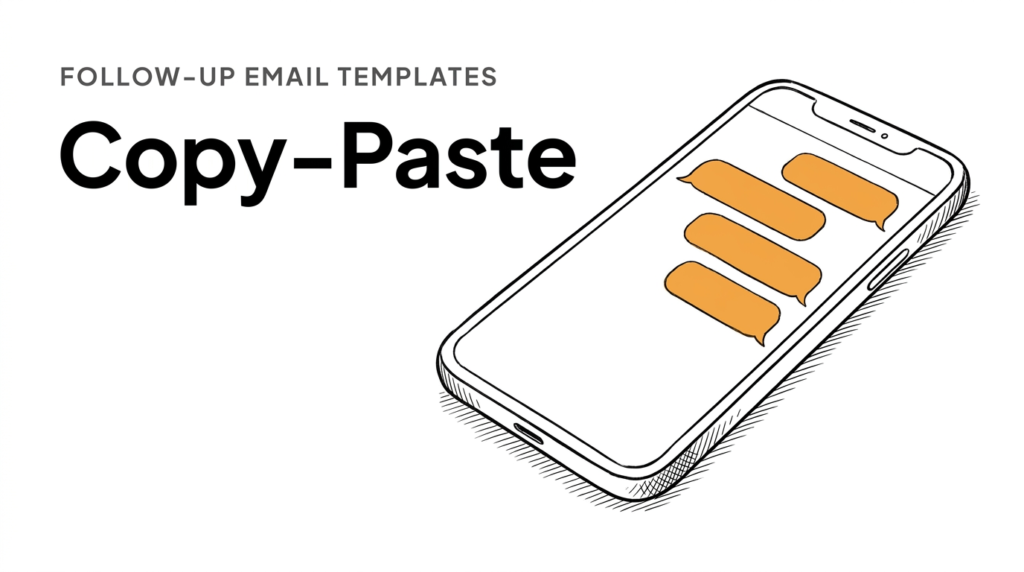 Follow-up email templates illustration - sent messages with no replies