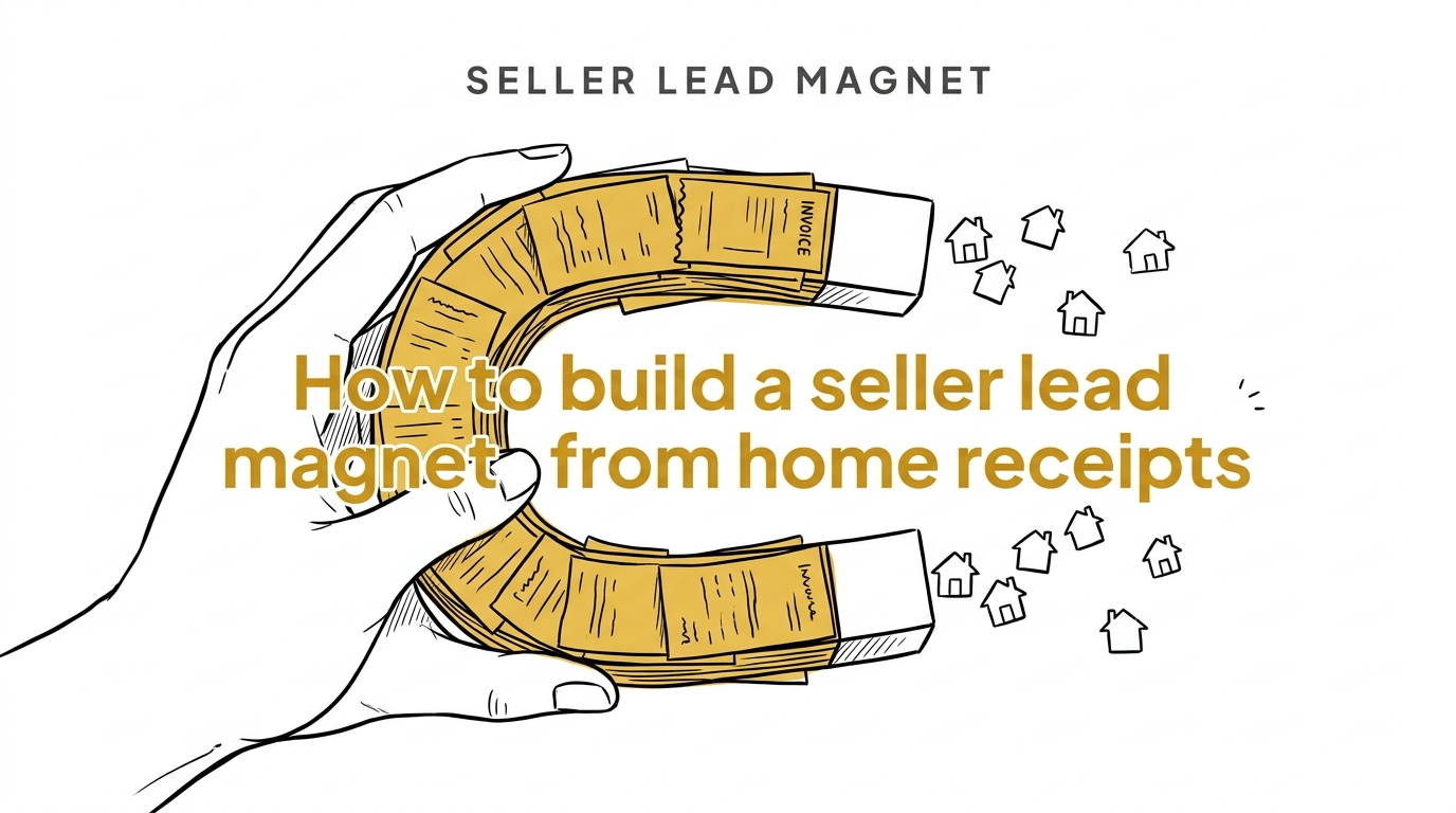 How to build a seller lead magnet from home receipts