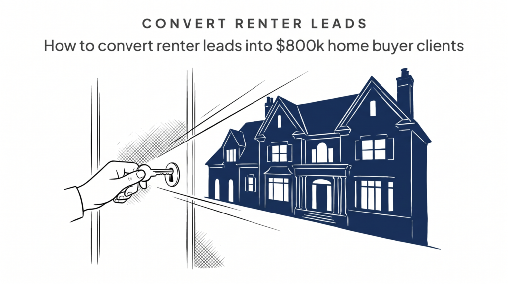 How to convert renter leads into $800k home buyer clients