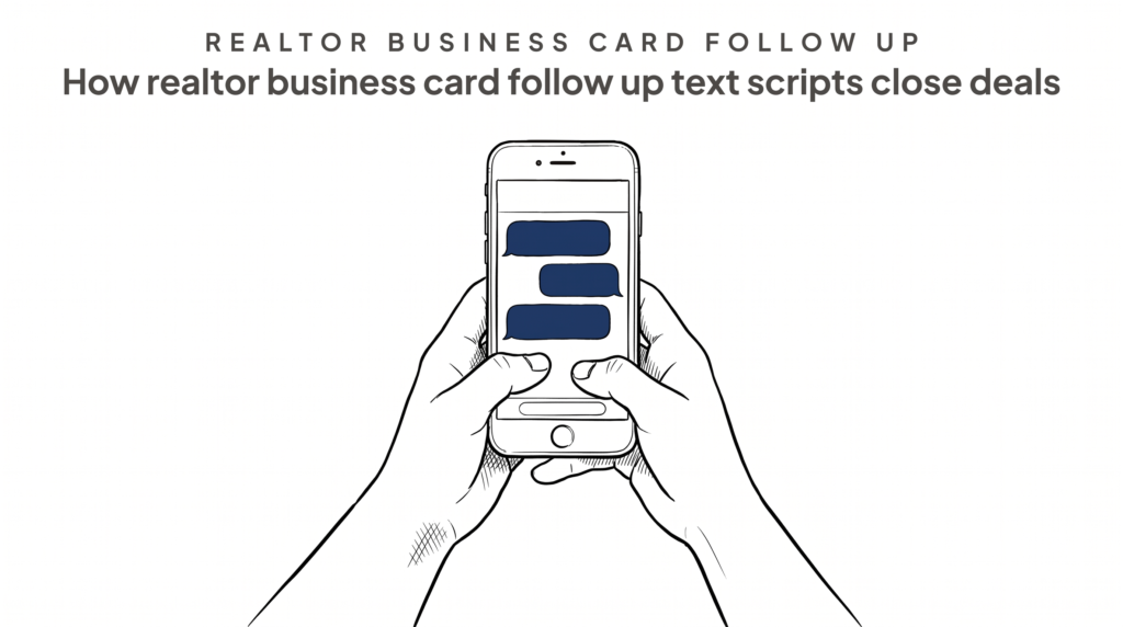 How realtor business card follow up text scripts close deals