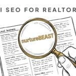 How AI SEO for realtors puts your name in local answers AI SEO for realtors magnifying glass spotlight - nurtureBEAST