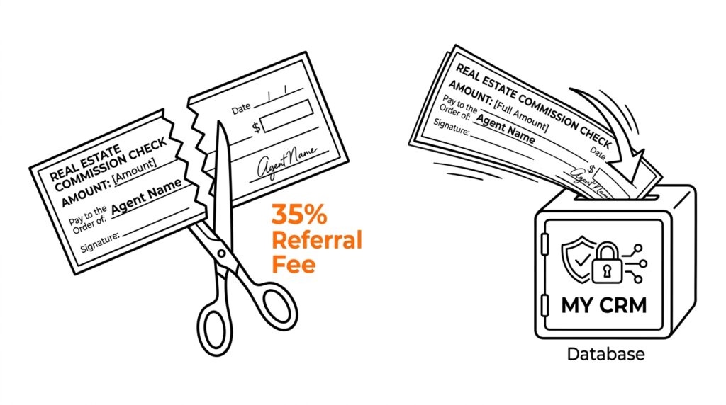Real Estate Referral Fees Commission Split CRM Database