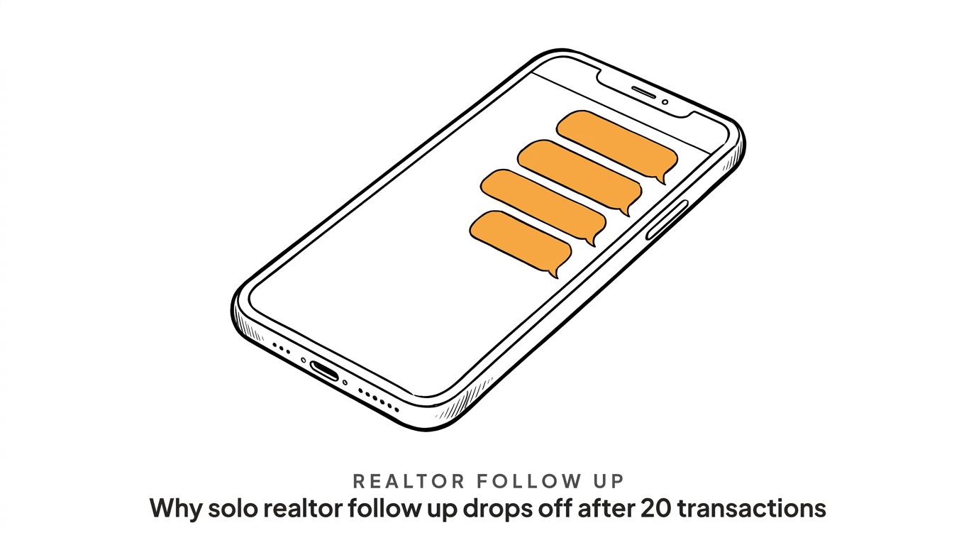Why solo realtor follow up drops off after 20 transactions